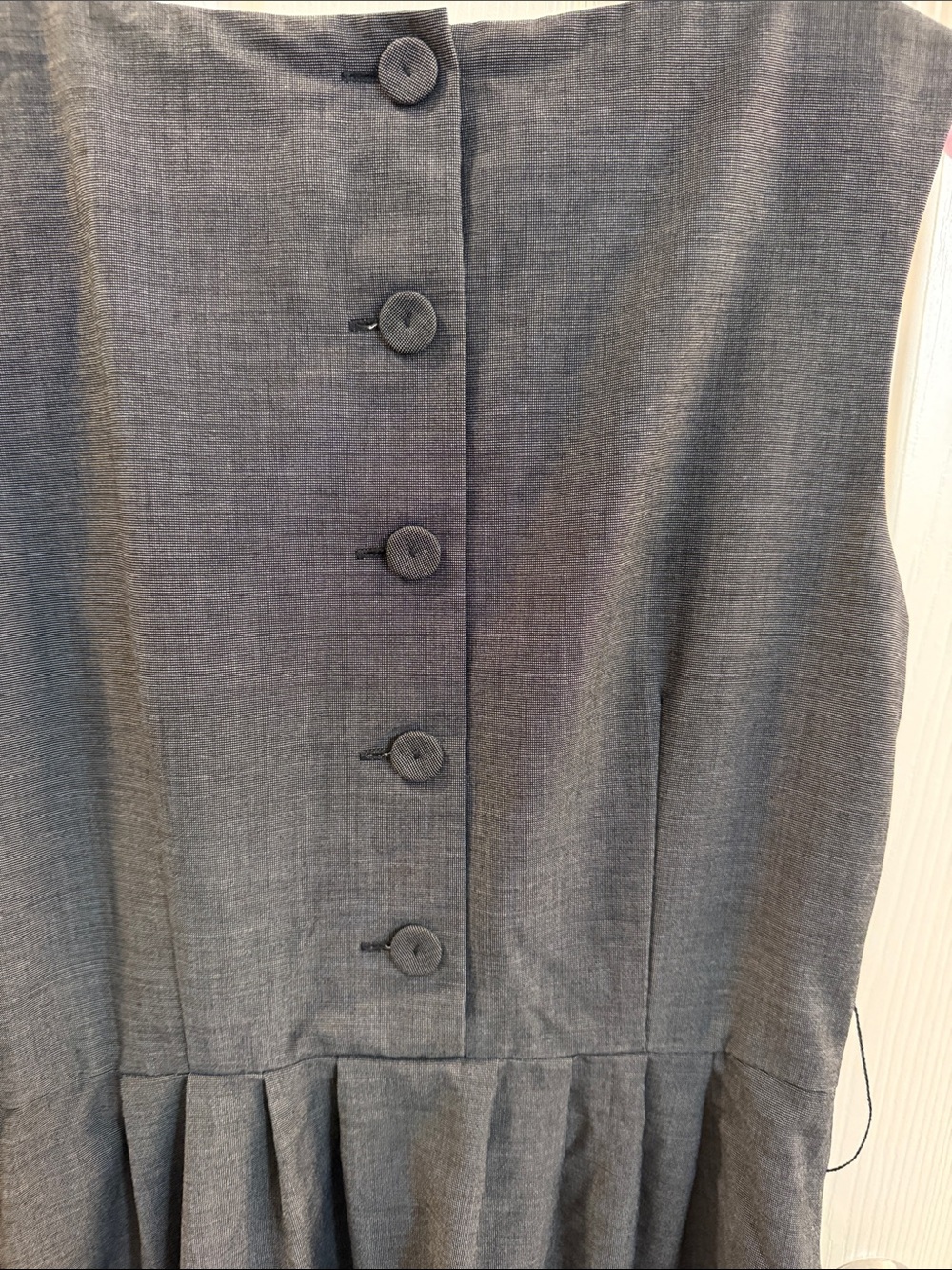 H&M Charcoal Gray Pleated Waist Midi Dress - Picture 12 of 12